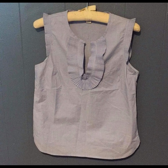 ❌ Sold NWOT J Crew Ruffle Tank - Picture 1 of 3